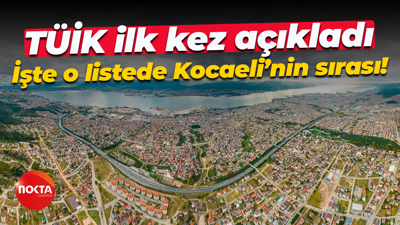 TÜİK ilk kez açıkladı; İşte o listede Kocaeli’nin sırası!