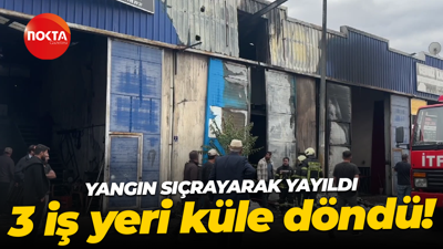 Kayseri'de iş yeri yangını: Küle döndü!