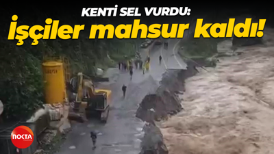 Rize'yi heyelan vurdu: İşçiler mahsur kaldı!