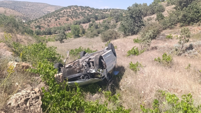 Batman'da facia: Otomobil taklalar attı!