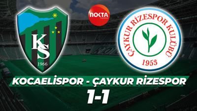 Kocaelispor – Çaykur Rizespor: 1-1 (MAÇ SONUCU)