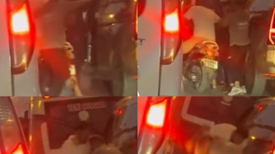 Motosikletli şahıslar, tartıştıkları araç sürücüsüne saldırdı!