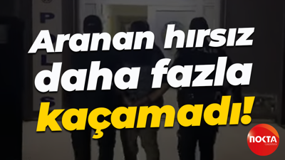 Aranan hırsız daha fazla kaçamadı!