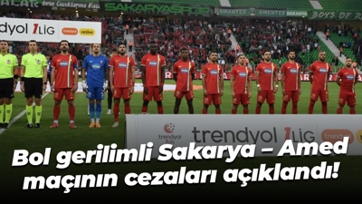 Bol gerilimli Sakarya – Amed maçının cezaları açıklandı!