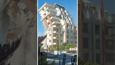 Bir darbeyle 9 katlı bina yerle bir oldu!