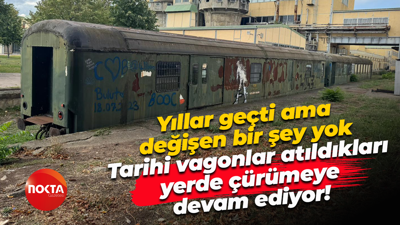 Yıllar geçti ama değişen bir şey yok… Tarihi vagonlar atıldıkları yerde çürümeye devam ediyor!
