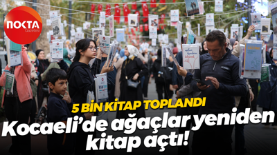 5 bin kitap toplandı; Kocaeli’de ağaçlar yeniden kitap açtı!