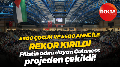 4500 çocuk ve 4500 anne ile rekor kırıldı; Filistin adını duyan Guinness, projeden çekildi!