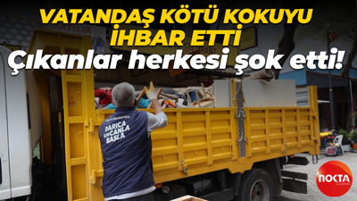 Kocaeli'de çöp ev: 2 kamyon eşya çıkarıldı!