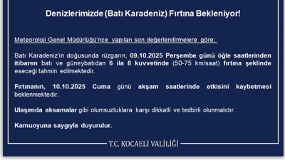 Meteoroloji'den fırtına uyarısı!