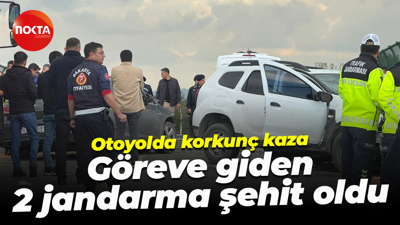 Otoyolda korkunç kaza: Göreve giden 2 jandarma şehit oldu