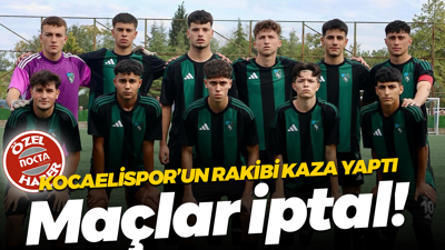 Kocaelispor’un rakibi kaza yaptı… Maçlar iptal!