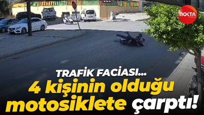 Mersin'de trafik faciası: 4 kişinin olduğu motosiklete çarptı!