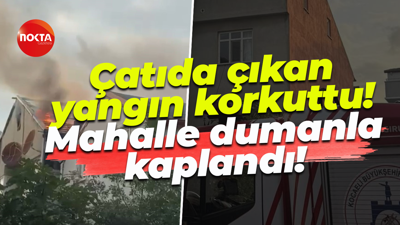 Çatıda çıkan yangın korkuttu! Mahalle dumanla kaplandı!