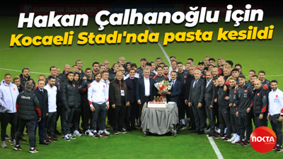 Hakan Çalhanoğlu için Kocaeli Stadı'nda pasta kesildi