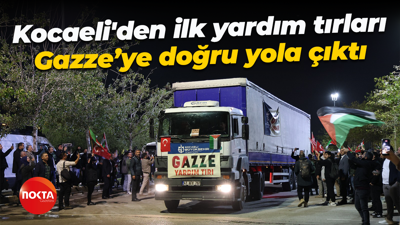 Kocaeli'den ilk yardım tırları Gazze’ye doğru yola çıktı