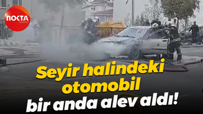 Kocaeli'de seyir halindeki otomobil bir anda alev aldı!