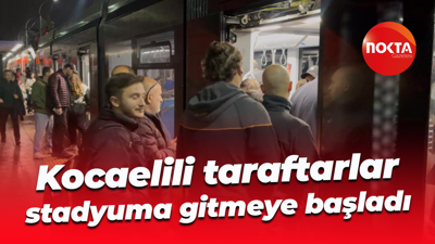 Kocaelili taraftarlar stadyuma gitmeye başladı