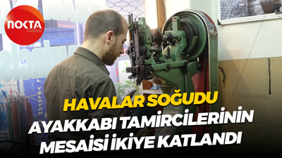 Havalar soğudu ayakkabı tamircilerinin mesaisi ikiye katlandı: Kışın işlerimiz iki katına çıkıyor