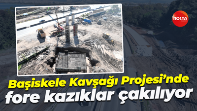 Başiskele Kavşağı Projesi’nde fore kazıklar çakılıyor