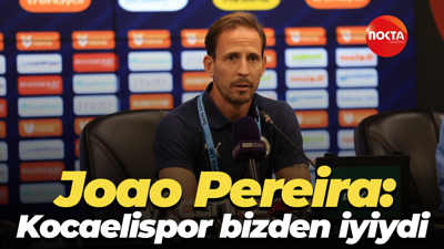 Alanyaspor Teknik Direktörü Joao Pereira: Kocaelispor bizden iyiydi