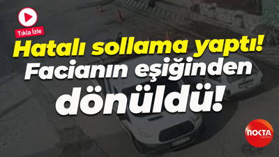 Hatalı sollama yaptı! Facianın eşiğinden dönüldü!