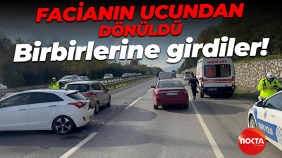 Sakarya'da trafik kazası: 2 araç birbirine girdi!