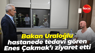 Bakan Abdulkadir Uraloğlu, hastanede tedavi gören Enes Çakmak’ı ziyaret etti