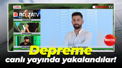 Depreme canlı yayında yakalandılar!