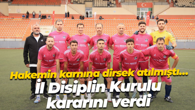 Hakemin karnına dirsek atılmıştı… İl Disiplin Kurulu kararını verdi