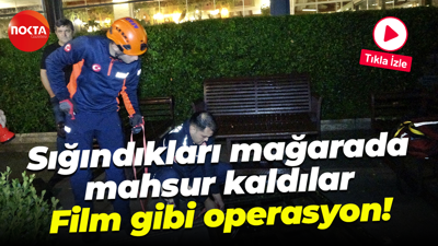 Sığındıkları mağarada mahsur kaldılar... Film gibi operasyon!