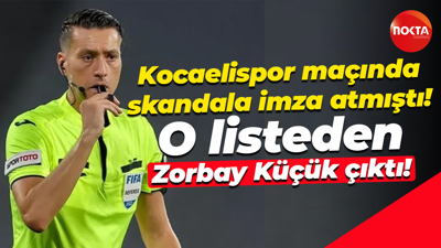 Kocaelispor maçında skandala imza atmıştı! O listeden Zorbay Küçük çıktı!