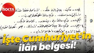 İşte Cumhuriyet'in ilân belgesi!