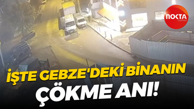 İşte Gebze'deki binanın çökme anı!