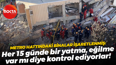 Metro hattındaki binalar işaretlenmiş: Her 15 günde bir yatma, eğilme var mı diye kontrol ediyorlar!