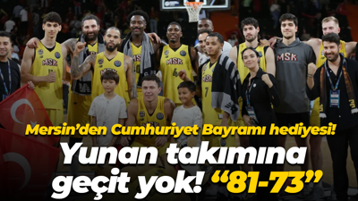 Mersin’den Cumhuriyet Bayramı hediyesi! Yunan takımına geçit yok! “81-73”