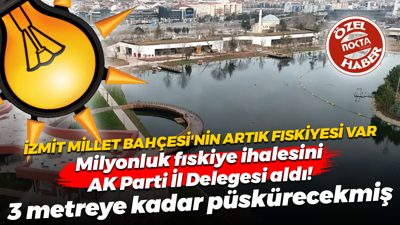 İzmit Millet Bahçesi’nin fıskiyesi AK Parti İl Delegesi’nden! İşte maliyeti