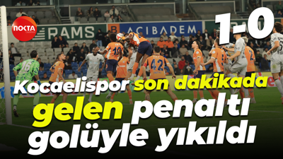 Kocaelispor son dakikada gelen panaltı golüyle yıkıldı: 1-0