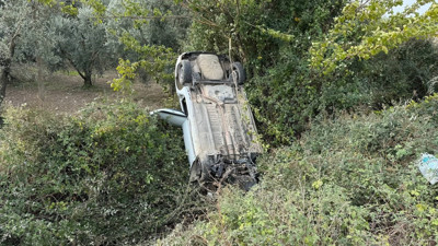 Sollama yaparken tarlaya uçtu!