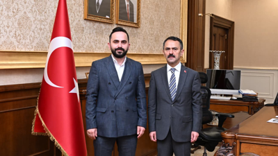 Hamza Tekin, Vali İlhami Aktaş'ı ziyaret etti