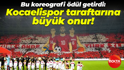 Bu koreografi ödül getirdi: Kocaelispor taraftarına büyük onur!
