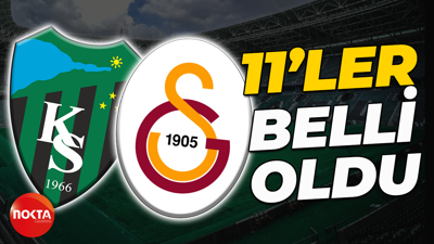 Kocaelispor - Galatasaray maçının 11'leri belli oldu