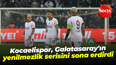 Kocaelispor, Galatasaray'ın yenilmezlik serisini sona erdirdi