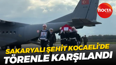 Sakaryalı şehit, Kocaeli Cengiz Topel Havalimanı'nda törenle karşılandı