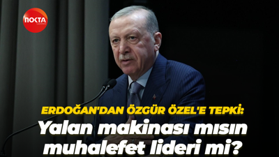 Erdoğan'dan Özgür Özel'e tepki: Yalan makinası mısın, muhalefet lideri mi?