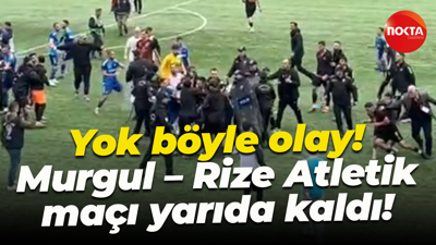 Yok böyle olay! Murgul – Rize Atletik maçı yarıda kaldı!