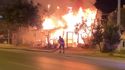 Mersin'de alevler geceyi aydınlattı! Cayır cayır yandı