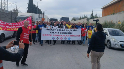 Gebze Sendikalar Birliği'den Smart Solar'a dayanışma ziyareti