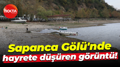 Sapanca Gölü'nde hayrete düşüren görüntü!