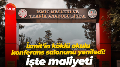 İzmit’in köklü okulu konferans salonunu yeniledi! İşte maliyeti